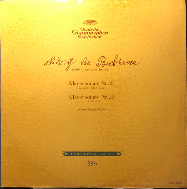 Klaviersonate Nr. 21 C-Dur Op. 53 (Waldstein- Sonate) / Klaviersonate Nr. 22 F-Dur Op. 54