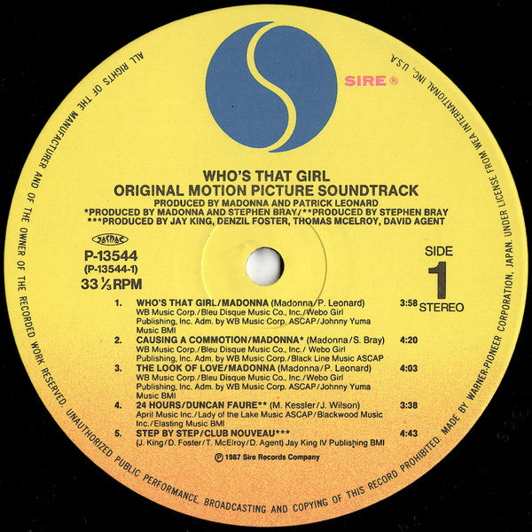 Who's That Girl (Original Motion Picture Soundtrack)