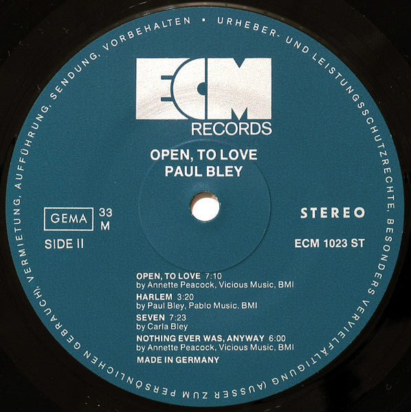 Open, To Love