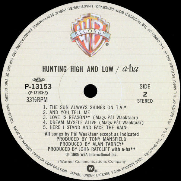 Hunting High And Low = ハンティング・ハイ・アンド・ロウ