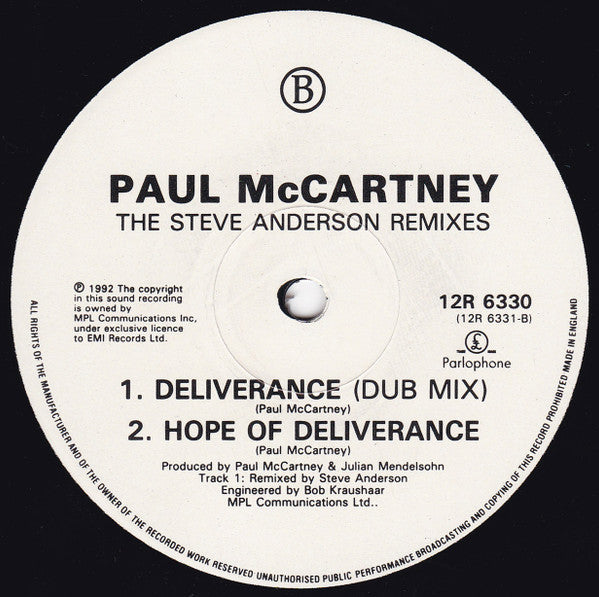 Master Release: Hope Of Deliverance by Paul McCartney