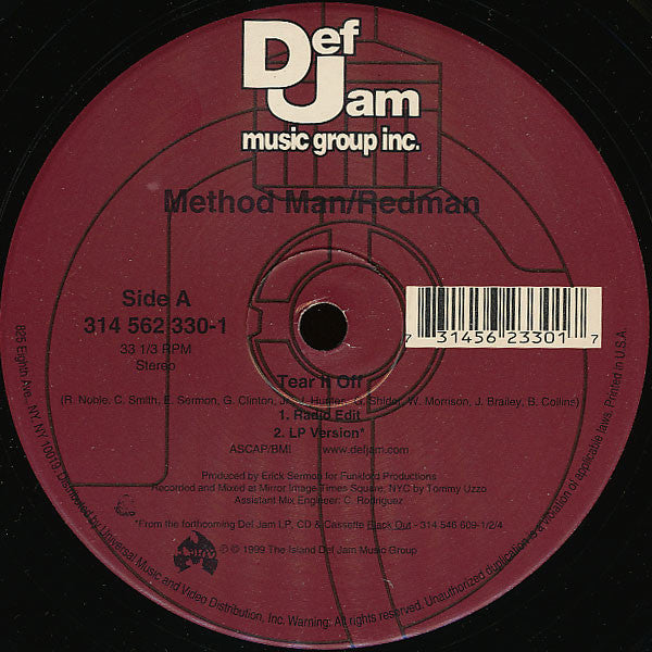 Release: Tear It Off-Vinyl-US-1999-314 562 330-1, 314 562 330-1-234134