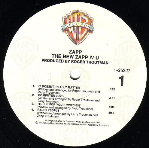 Release: The New Zapp IV U-Vinyl-US-1985-1-25327, 9 25327-1-712390