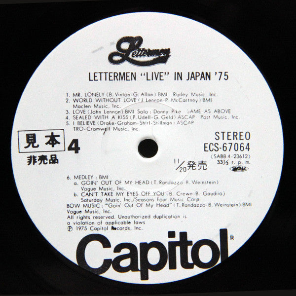 Lettermen “Live" In Japan '75