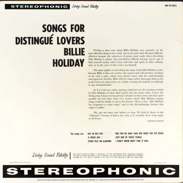 Songs For Distingué Lovers