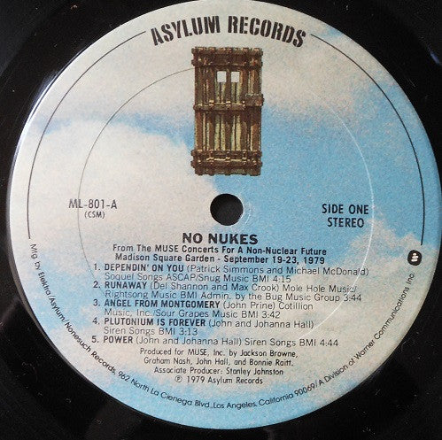 No Nukes - From The Muse Concerts For A Non-Nuclear Future - Madison Square Garden - September 19-23, 1979