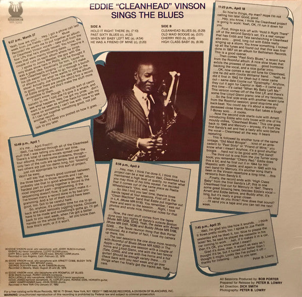 Eddie "Cleanhead" Vinson Sings The Blues