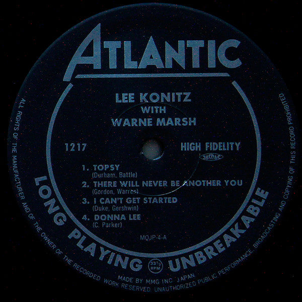Lee Konitz With Warne Marsh