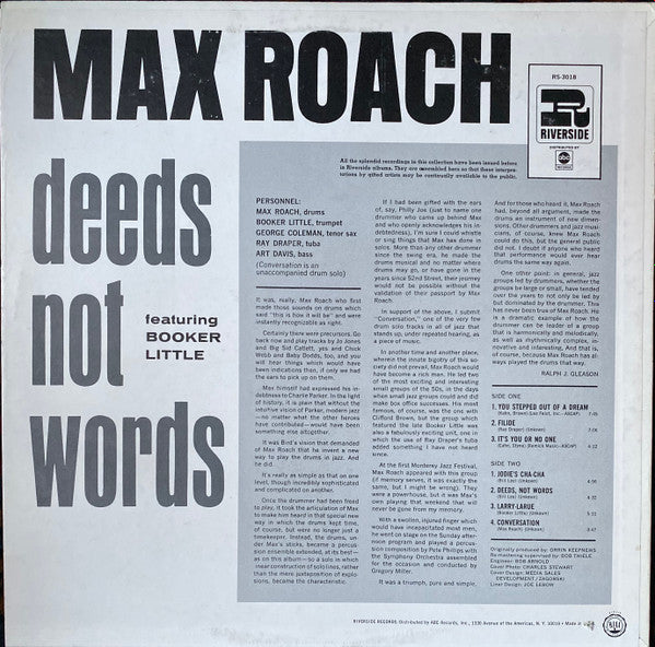 Deeds Not Words