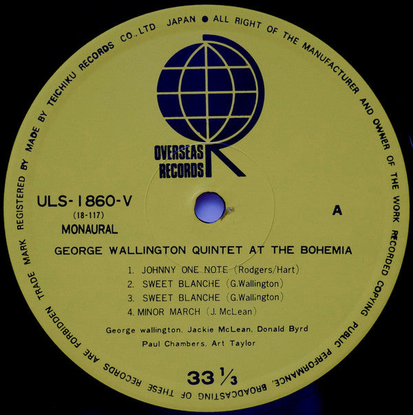 George Wallington Quintet At The Bohemia (Featuring The Peck)