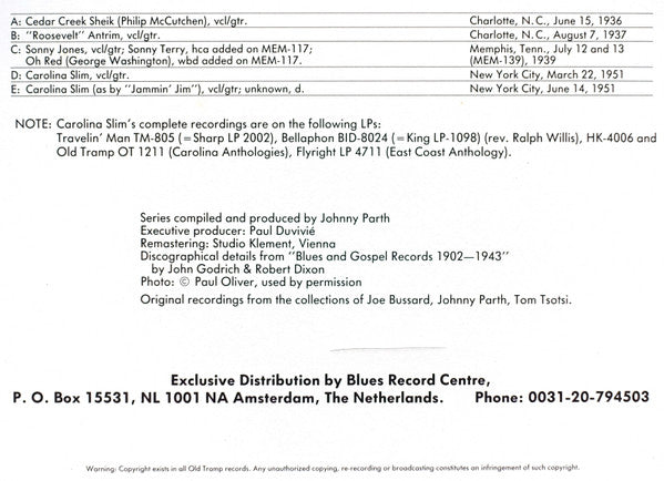 Carolina Blues Guitar (1936-1951)