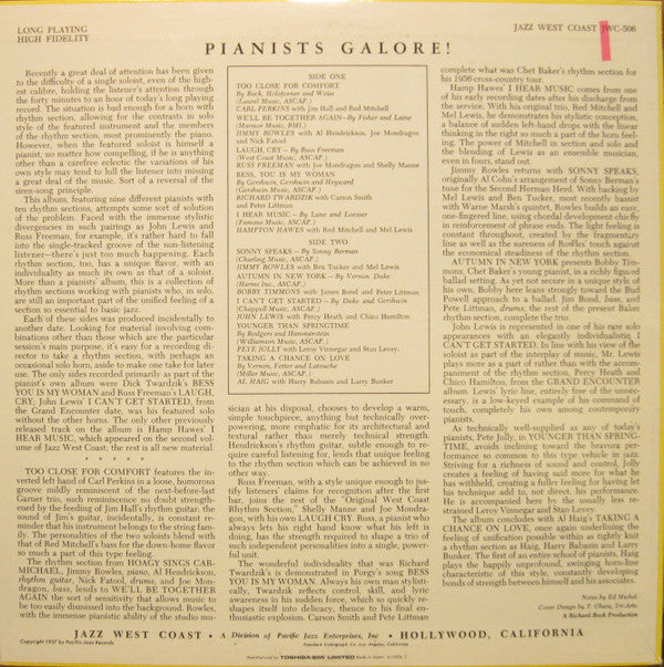 Jazz Pianists Galore