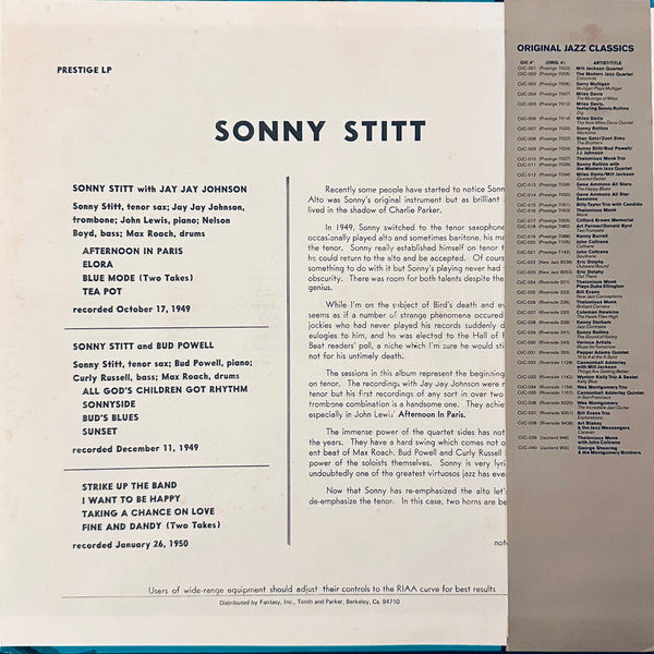Sonny Stitt / Bud Powell / J.J. Johnson