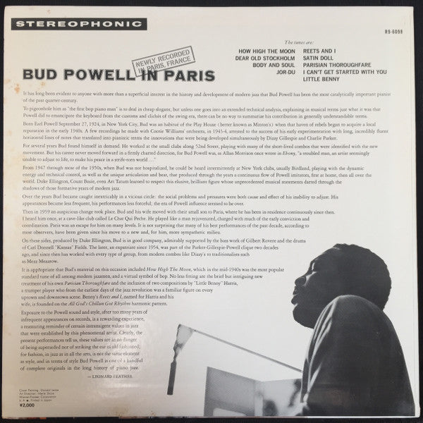 Bud Powell In Paris