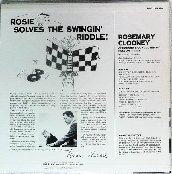 Rosie Solves The Swingin' Riddle!