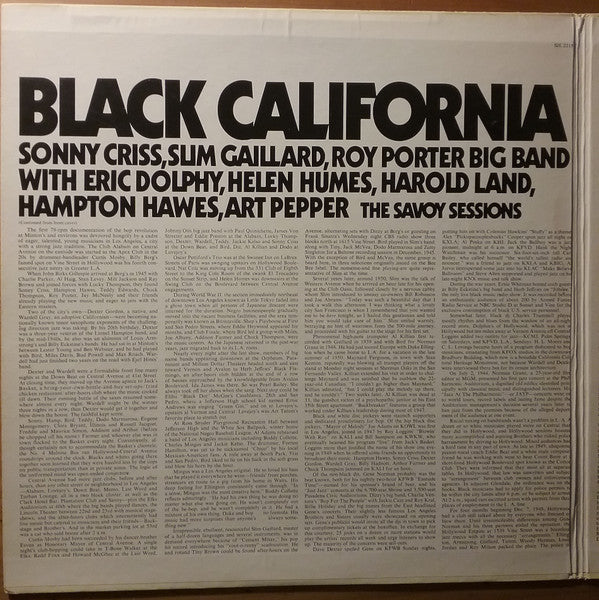 Black California (The Savoy Sessions)