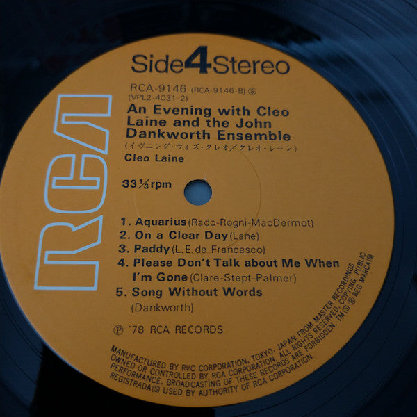 An Evening With Cleo Laine And The John Dankworth Quartet