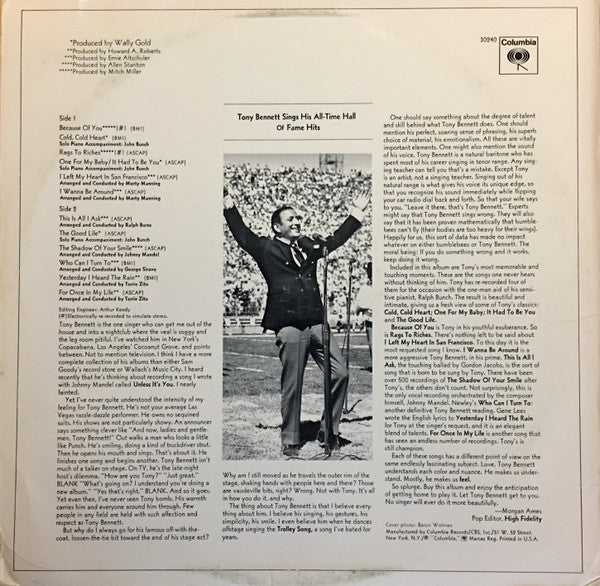 Sings His All-Time Hall Of Fame Hits