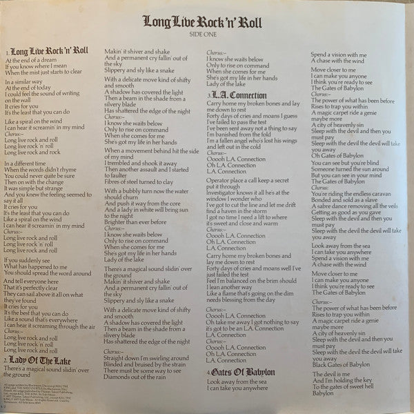 Long Live Rock 'N' Roll = バビロンの城門