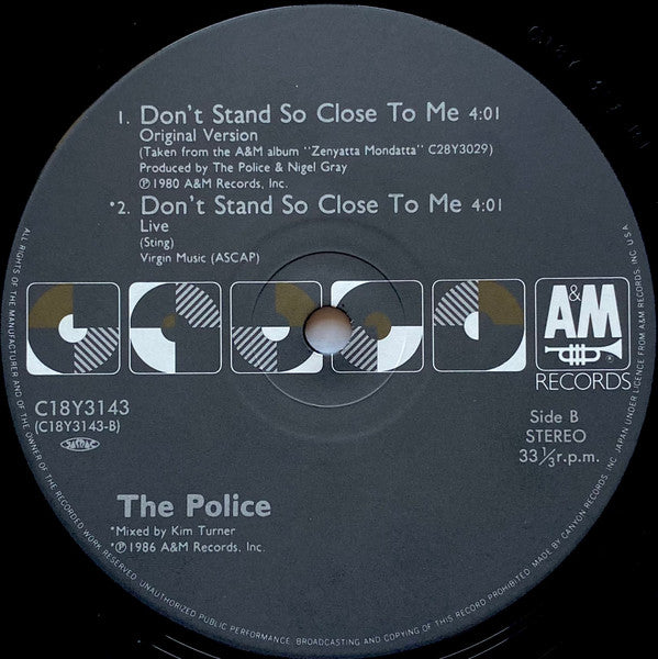 Don't Stand So Close To Me '86
