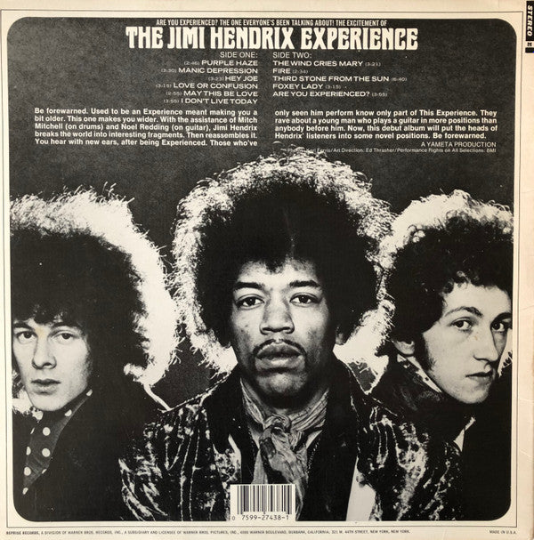 Release: Are You Experienced-Vinyl-US-1986-6261, RS-6261, RS 6261-6200344
