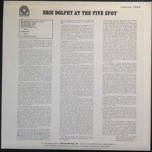 At The Five Spot Volume 2