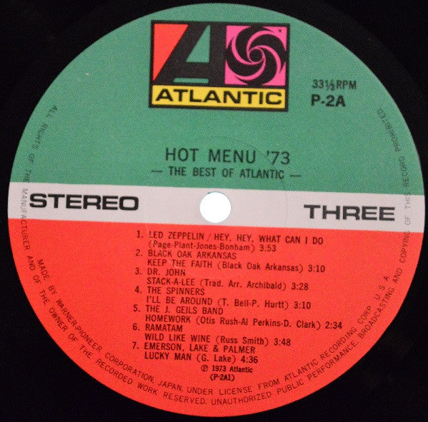 Hot Menu '73 -The Best Of Warner/Reprise/Atlantic