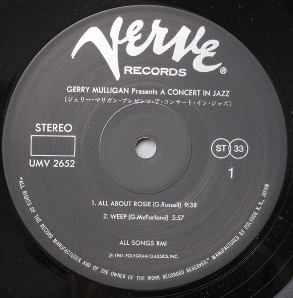 Gerry Mulligan Presents A Concert In Jazz
