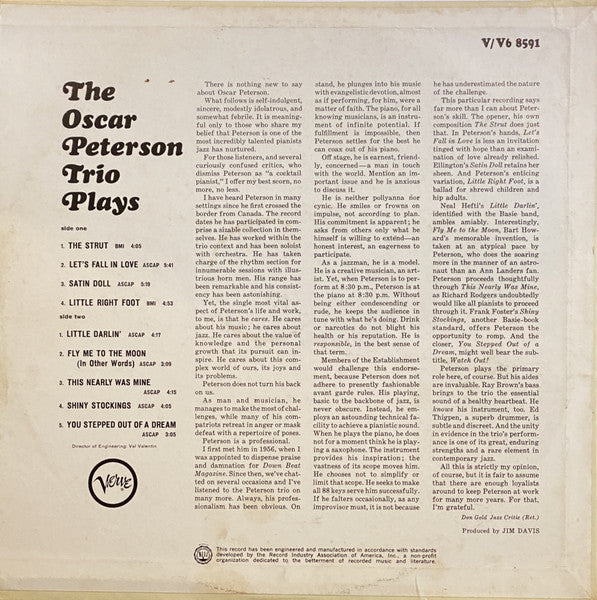 The Oscar Peterson Trio Plays