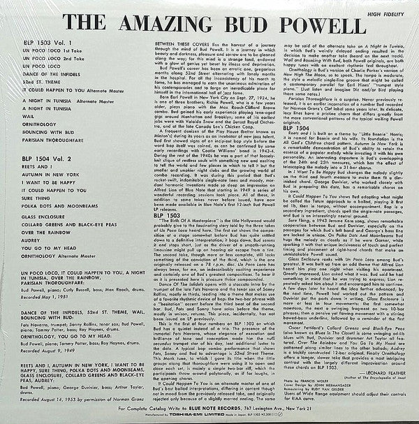 The Amazing Bud Powell, Volume 1