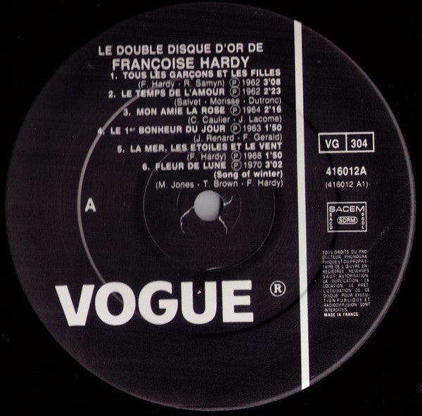 Le Double Disque D'or De Francoise Hardy