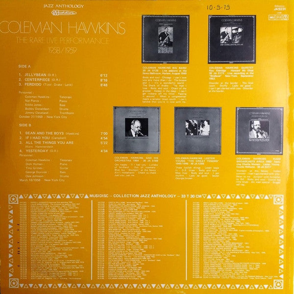 The Rare Live Performance 1958/1959