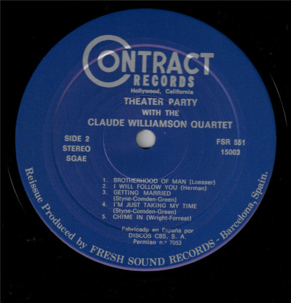 Theatre Party Attended By The Claude Williamson Quartet