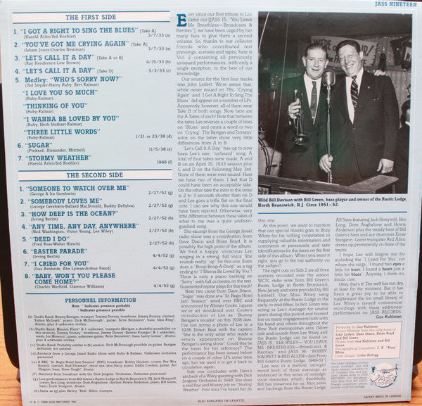 Release: Unknown Release-Vinyl-US-1989-Nineteen-7198798