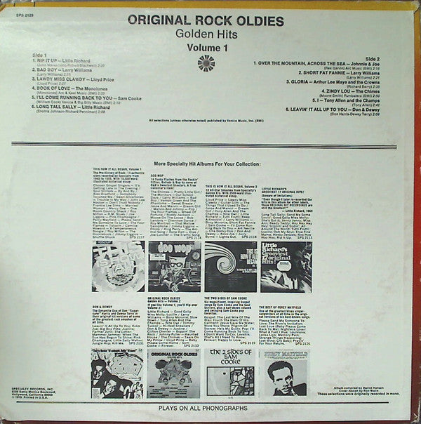 Original Rock Oldies Golden Hits - Volume 1