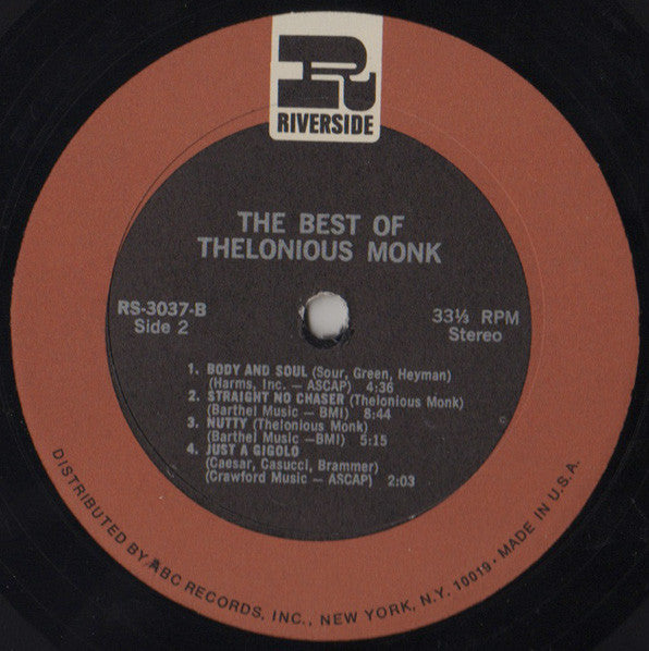 The Best Of Thelonious Monk