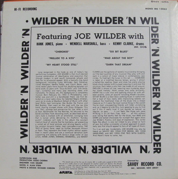 Wilder 'N' Wilder