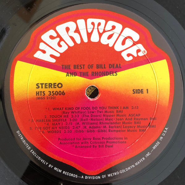 The Best Of Bill Deal & The Rhondels