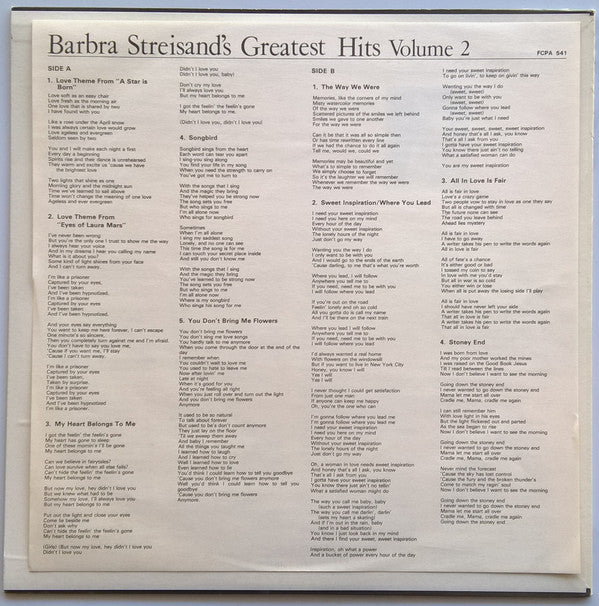 Barbra Streisand's Greatest Hits - Volume 2