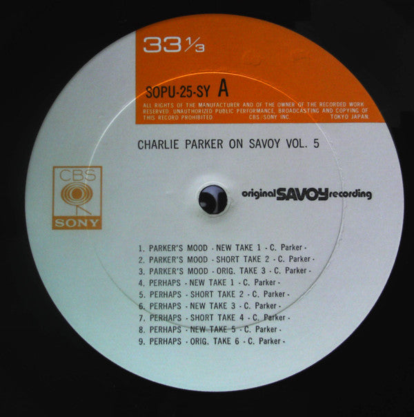 Charlie Parker On Savoy Vol. 5