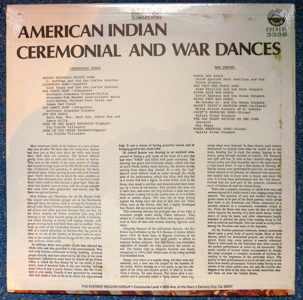 American Indian Ceremonial And War Dances