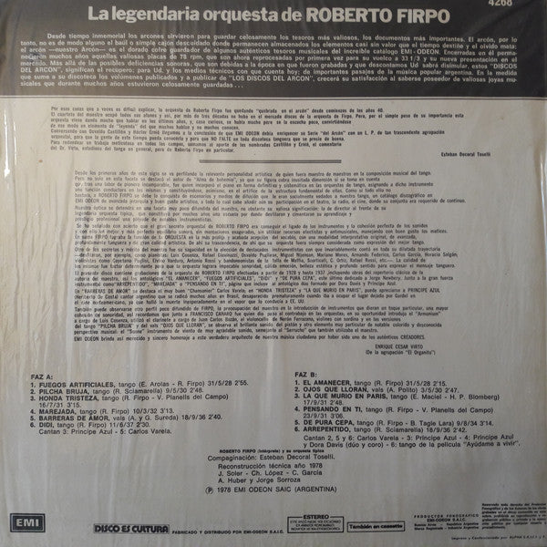 La Legendaria Orquesta De Roberto Firpo