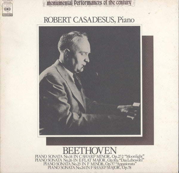 Moonlight Sonata; Op. 81A “Les Adieux”; Op. 78 “A Therese”; Op. 57 “Appassionata”