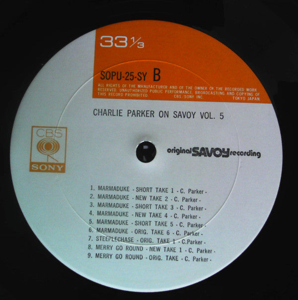 Charlie Parker On Savoy Vol. 5