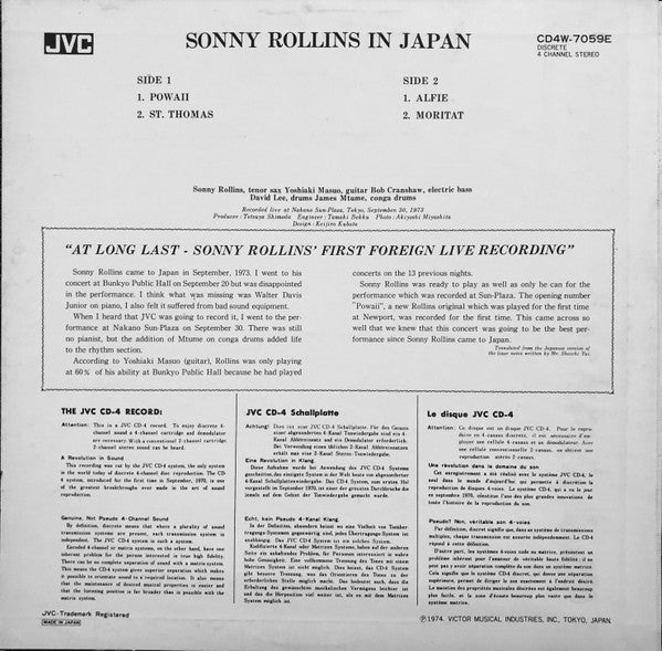 Sonny Rollins In Japan