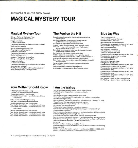 Magical Mystery Tour = マジカル・ミステリー・ツアー
