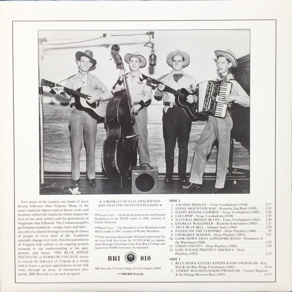 Virginia Traditions - Early Roanoke Country Radio