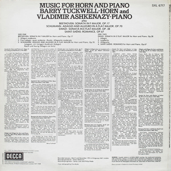 Music For Horn And Piano
