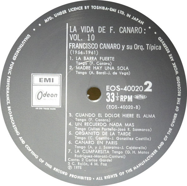 La Vida De F. Canaro vol. 10