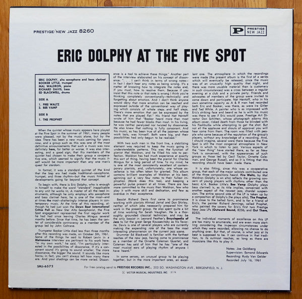 At The Five Spot, Volume I.